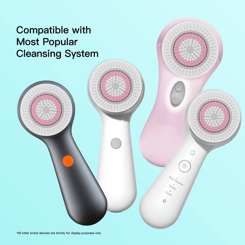 Brushmo Brush Head Replacements Compatible with Clarisonic Mia 1, Mia 2, Mia Fit, Alpha Fit, Smart Profile Uplift and Alpha Fit, Radiance Facial 4 Pack (Radiance) - Image 2